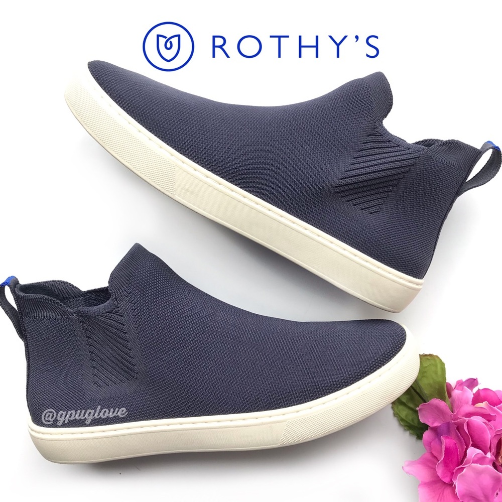 ROTHYS Navy The Chelsea Sneaker Boots 10